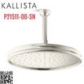 Bát sen tắm phun mưa tròn cỡ lớn màu nickel Kallista P21511-00-SN