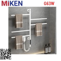 Giàn sấy khăn mặt khăn tắm màu trắng Miken G63W