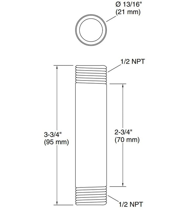 Tay sen gắn trần 3" màu vàng Kallista P21520-00-BAF