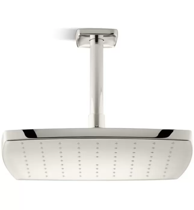 Bát sen tắm phun mưa vuông màu xám đen Kallista P21514-00-GN
