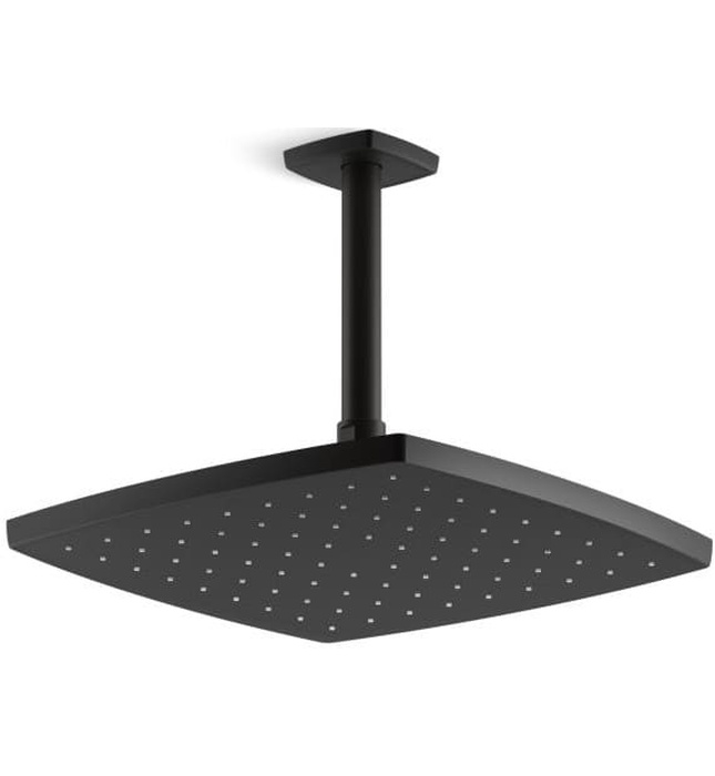 Bát sen tắm phun mưa vuông màu vàng Kallista P21514-00-BAF