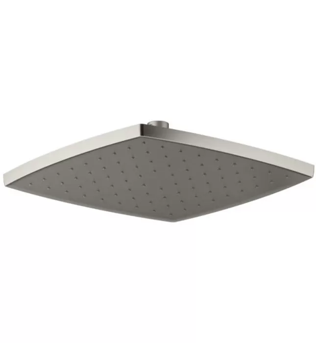 Bát sen tắm phun mưa vuông màu xám đen Kallista P21514-00-GN