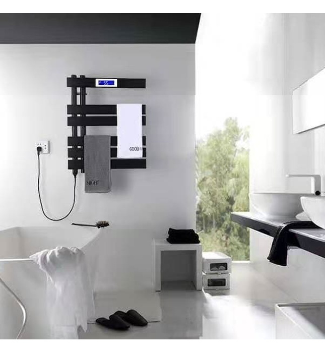 Giàn sấy khăn mặt khăn tắm màu đen Miken 750B