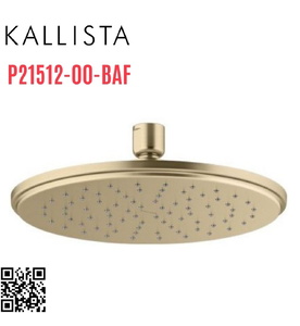 Bát sen tắm phun mưa tròn nhỏ màu vàng Kallista P21512-00-BAF