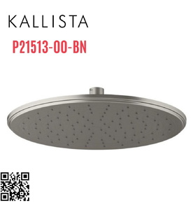 Bát sen tắm phun mưa tròn lớn màu nickel Kallista P21513-00-BN