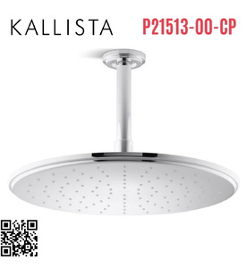 Bát sen tắm phun mưa tròn lớn màu chrome Kallista P21513-00-CP