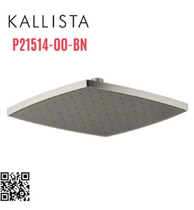 Bát sen tắm phun mưa vuông màu nickel Kallista P21514-00-BN