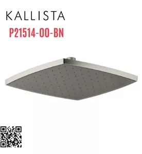 Bát sen tắm phun mưa vuông màu nickel Kallista P21514-00-BN