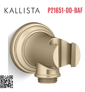 Cổ nối sen tắm âm tường màu vàng Kallista P21651-00-BAF