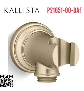 Cổ nối sen tắm âm tường màu vàng Kallista P21651-00-BAF