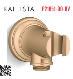 Cổ nối sen tắm âm tường màu đồng Kallista P21651-00-BV
