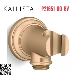 Cổ nối sen tắm âm tường màu đồng Kallista P21651-00-BV