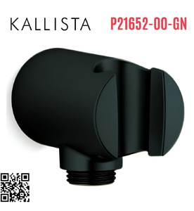 Cổ nối sen tắm âm tường màu xám đen Kallista P21652-00-GN