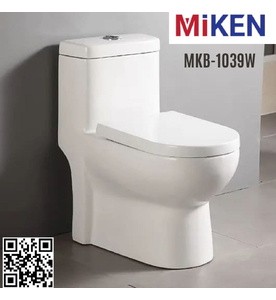 Bàn cầu 1 khối thoát ngang Miken MKB-1039W