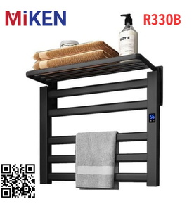Giàn sấy khăn mặt khăn tắm màu đen Miken R330B