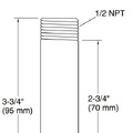 Tay sen gắn trần 3" màu nickel Kallista P21520-00-BN