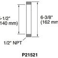 Thanh nối bát sen gắn trần 6" màu xám đen Kallista P21521-00-GN