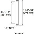Thanh nối bát sen gắn trần 12" màu xám đen Kallista P21522-00-GN