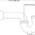 Xi phông chữ P màu đồng Kallista P21641-00-BV