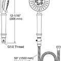 Bộ dây bát sen tắm cầm tay màu nickel Kallista P21650-00-AD