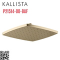Bát sen tắm phun mưa vuông màu vàng Kallista P21514-00-BAF