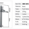 Van xả gạt tay cho bồn cầu, xí xổm Miken MKX-6015