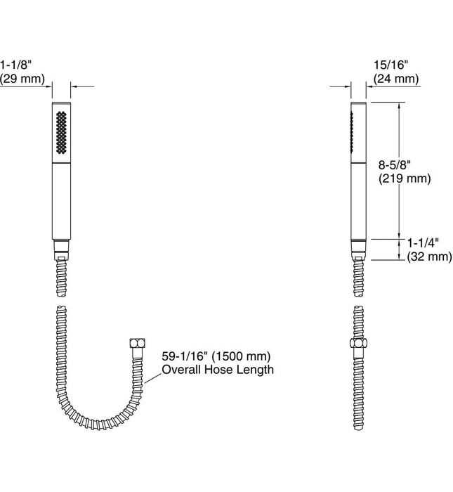 Bộ dây bát sen tắm cầm tay màu vàng Kallista P24761-00-BAF