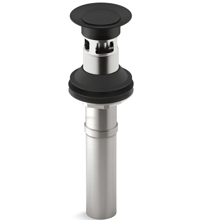 Đầu xi phông lavabo xả nhấn màu đen Kallista P22050-00-BL