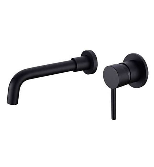 Vòi Chậu Lavabo Âm Tường Màu Đen Miken MKV-600003B