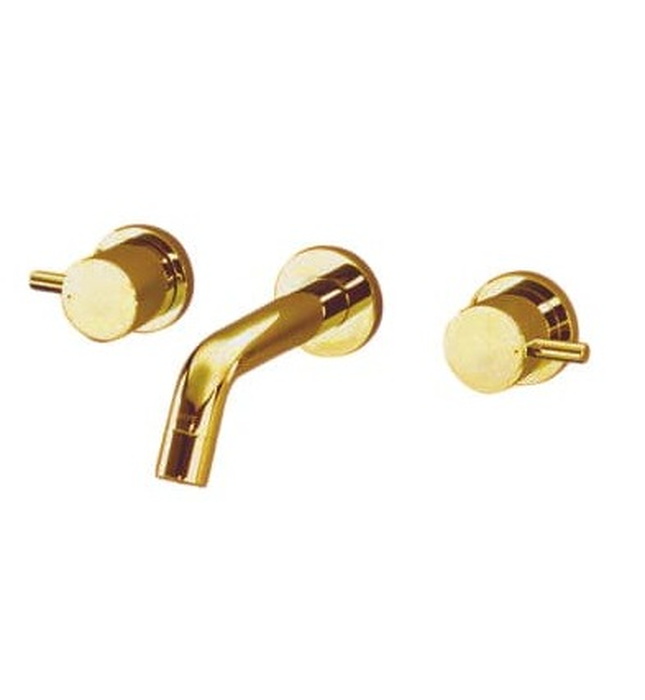 Vòi Chậu Lavabo Âm Tường Màu Vàng Miken MKV-600007G