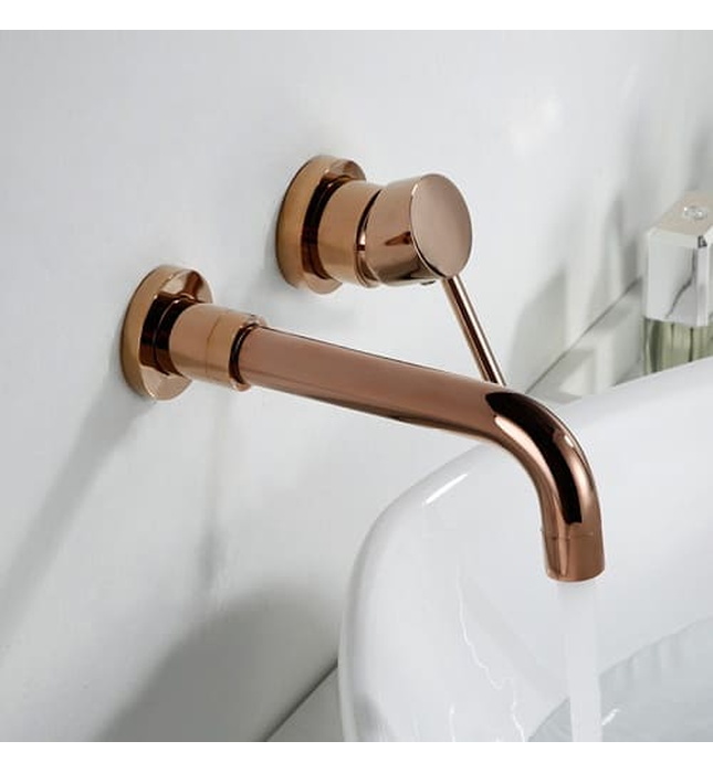 Vòi Chậu Lavabo Âm Tường Màu Hồng Vàng Miken MKV-600010RG