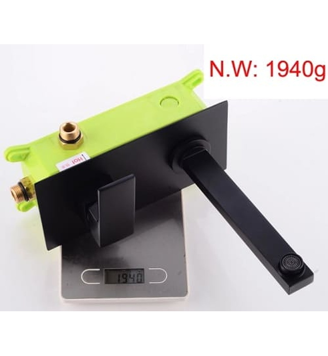 Vòi Chậu Lavabo Âm Tường Màu Đen Miken MKV-600001B