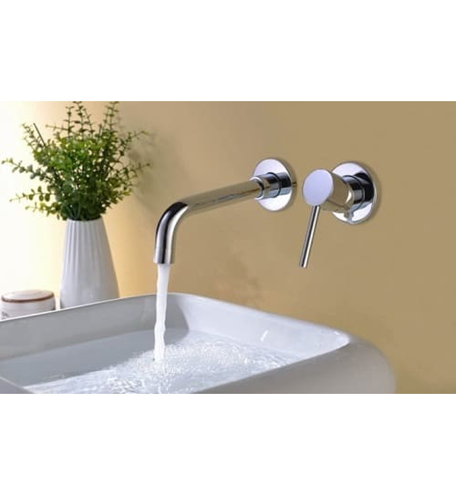 Vòi Chậu Lavabo Âm Tường Màu Chrome Miken MKV-600003