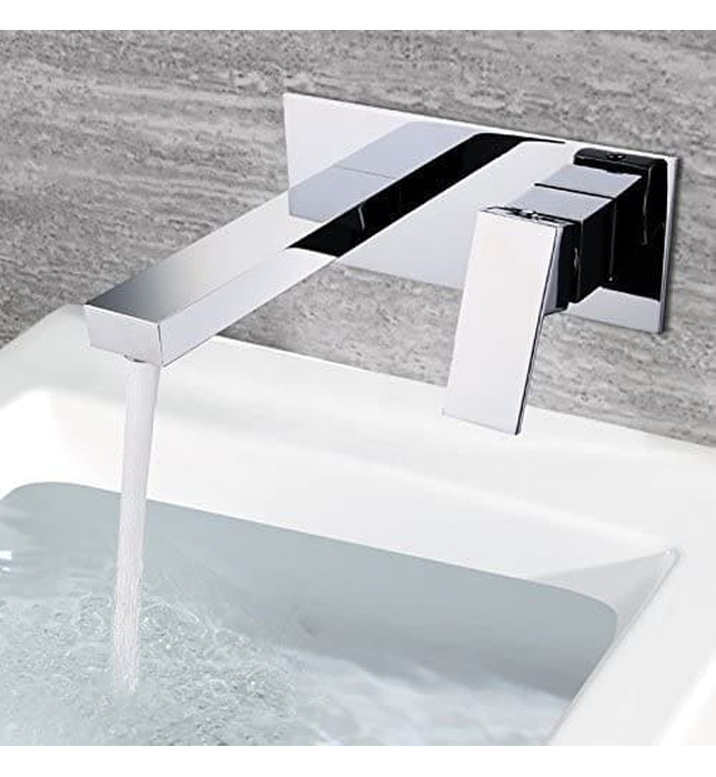 Vòi Chậu Lavabo Âm Tường Màu Chrome Miken MKV-600005