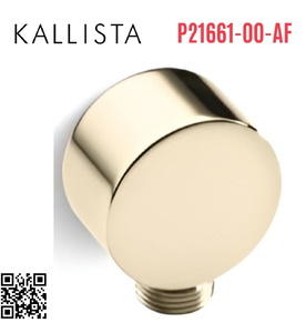 Cổ nối sen tắm âm tường màu vàng Kallista P21661-00-AF