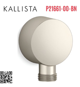 Cổ nối sen tắm âm tường màu nickel Kallista P21661-00-BN