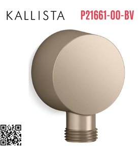 Cổ nối sen tắm âm tường màu đồng Kallista P21661-00-BV