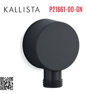 Cổ nối sen tắm âm tường màu xám đen Kallista P21661-00-GN