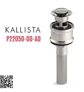 Đầu xi phông lavabo xả nhấn màu nickel Kallista P22050-00-AD