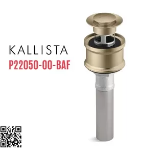 Đầu xi phông lavabo xả nhấn màu vàng Kallista P22050-00-BAF