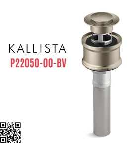 Đầu xi phông lavabo xả nhấn màu đồng Kallista P22050-00-BV