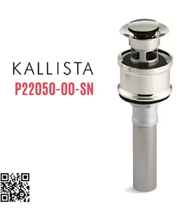 Đầu xi phông lavabo xả nhấn màu nickel Kallista P22050-00-SN