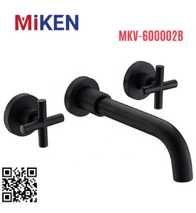 Vòi Chậu Lavabo Âm Tường Màu Đen Miken MKV-600002B