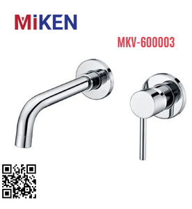 Vòi Chậu Lavabo Âm Tường Màu Chrome Miken MKV-600003