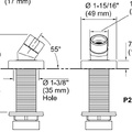 Gác cài sen bồn tắm màu đồng Kallista P21663-00-BV