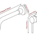 Vòi Lavabo Âm Tường Nóng Lạnh Miken MKV-600003GM