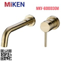 Vòi Chậu Lavabo Âm Tường Màu Vàng Miken MKV-600003GM