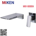 Vòi Chậu Lavabo Âm Tường Màu Chrome Miken MKV-600004