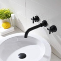 Vòi Chậu Lavabo Âm Tường Màu Đen Miken MKV-600002B