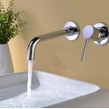 Vòi Chậu Lavabo Âm Tường Màu Chrome Miken MKV-600003